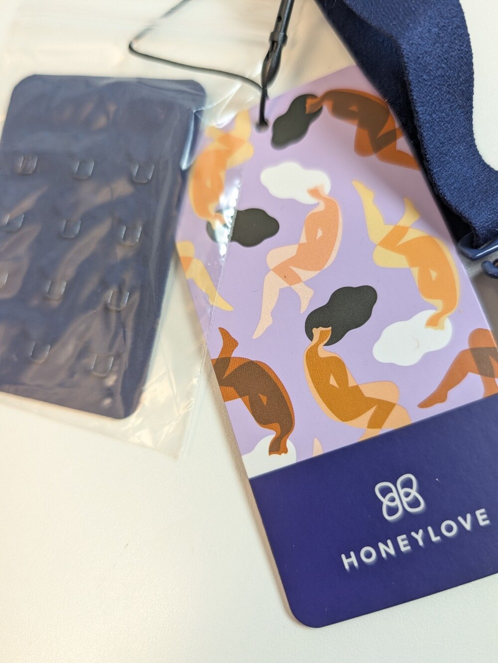 Honeylove Bra S Navy Liftwear CrossOver Wireless Everyday Navy Size S NWT! - Picture 5 of 9